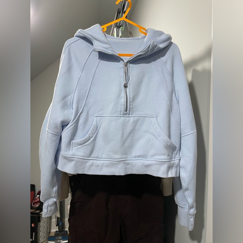 Women’s LuLuLemon Scuba Oversized Half-Zip Hoodie Starch Blue/Mirror Silver XS/S